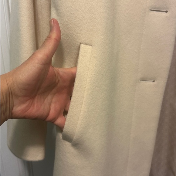 Anne Klein Cream Pea Coat - Picture 4 of 8